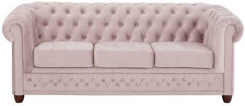 Home affaire 3 zitsbank New Castle met hoogwaardige capitonnage in chesterfield design, bxdxh 203x86x72