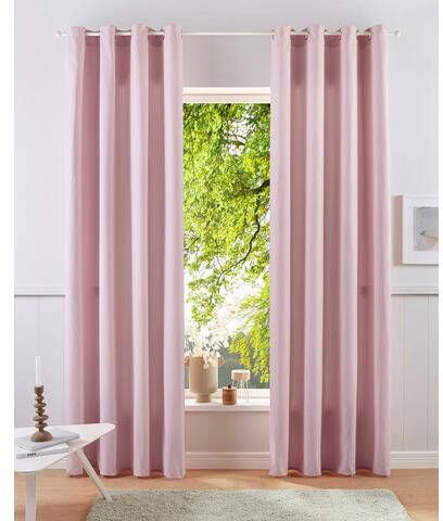 Home affaire Gordijn Parry ondoorzichtig, monochroom, basic(2 stuks 2 stuks )