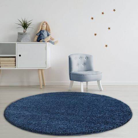 Home affaire Hoogpolig vloerkleed Viva vloerkleed rond geweven, woonkamer