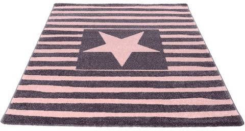 Living Line Vloerkleed voor de kinderkamer Star Korte pool, gestreept met stermotief, kinderkamer