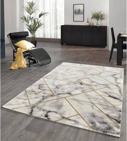 Merinos Marmer Look Vloerkleed Vintage Craft 23299 296 Grijs Goud 120 x 170 cm