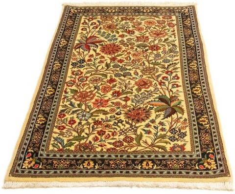 morgenland Vloerkleed Ghom vloerkleed met de hand geknoopt beige Perzisch tapijt Ghom 128 x 77 cm beige handgeknoopt