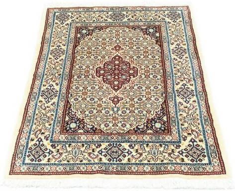 morgenland Vloerkleed Moud vloerkleed met de hand geknoopt blauw Perzisch tapijt Classic 122 x 82 cm blauw