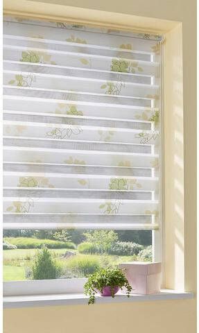 my home Duo rolgordijn Damar Klemmfix, in standaardmaat, bloemen, gebloemd motief, klemsteun(1 stuk )