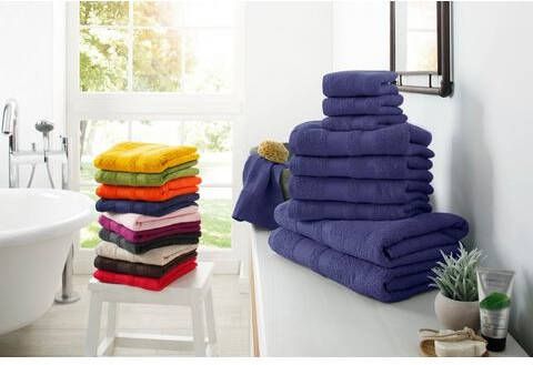 my home Handdoekenset Vanessa met gescheiden rand(set, 10 delig )