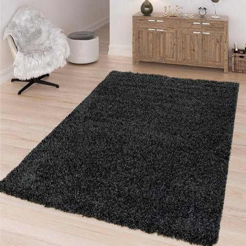 my home Hoogpolig vloerkleed Tripova Unikleurig, zachte pool, ideaal in de woonkamer & slaapkamer