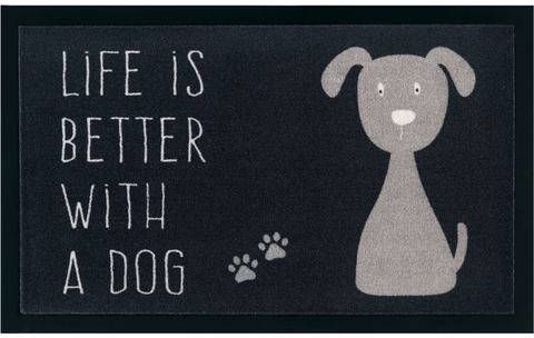 my home Mat Hond Geschikt voor binnen en buiten, antislip, diermotief, Dog, met tekst, robuust, gemakkelijk in onderhoud, ingang