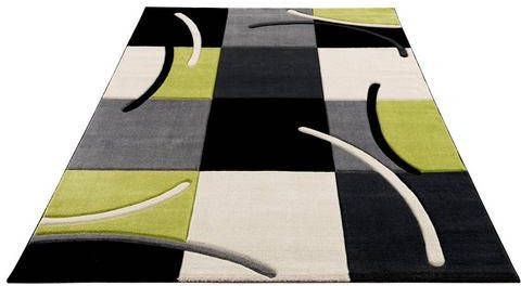 my home Vloerkleed Kjer met een met de hand gesneden reliëfpatroon, woonkamer