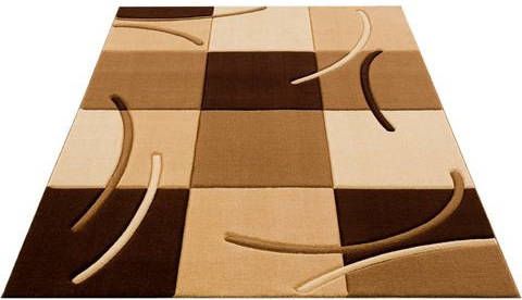 my home Vloerkleed Kjer met een met de hand gesneden reliëfpatroon, woonkamer