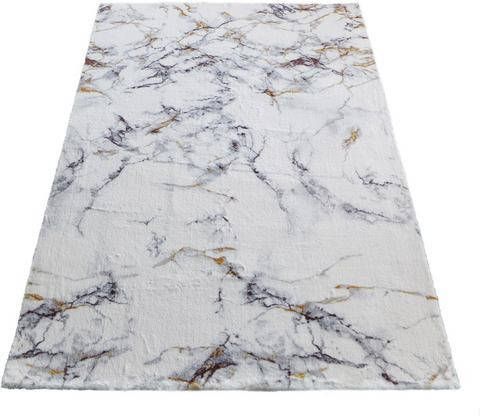 my home Vloerkleed Simone Konijnenbont gevoel, marmer look