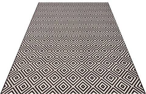 NORTHRUGS Vloerkleed Geruit Geschikt voor binnen en buiten, geometrisch design, woonkamer, balkon, terras, robuust, gemakkelijk in onderhoud, platweefsel