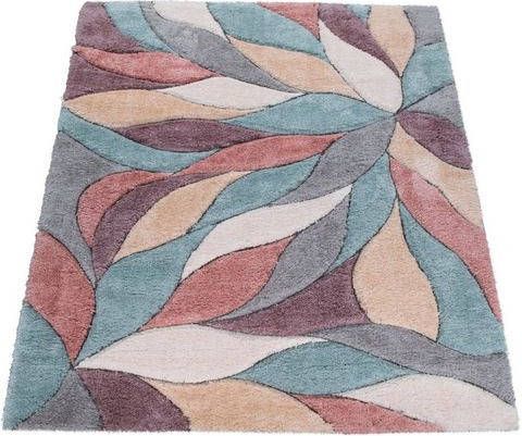 Paco Home Hoogpolig vloerkleed Blanca 361 gebloemd 3d design, ideaal in de woonkamer & slaapkamer