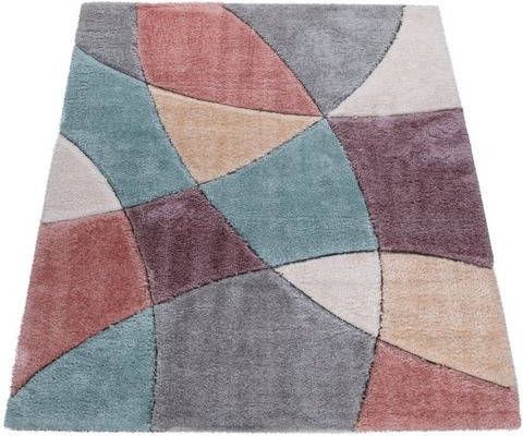 Paco Home Hoogpolig vloerkleed Blanca 362 modern 3d design, ideaal in de woonkamer & slaapkamer