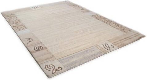 THEKO Wollen kleed Nakarta 1033 zuivere wol, met de hand geknoopt, met randdessin, woonkamer