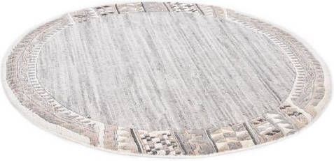 THEKO Wollen kleed Royal Naturel 6030 zuivere wol, handgetuft, met randdessin, woonkamer