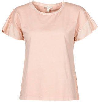 ESPRIT Women Casual top van biologisch katoen lichtroze