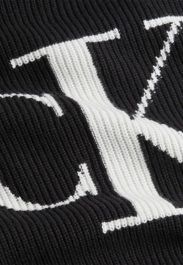 Calvin Klein Trui met ronde hals BLOWN UP CK HIGH NECK SWEATER met groot ck monogram in contrastkleur