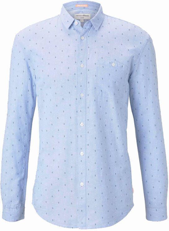 Tom Tailor slim fit overhemd lichtblauw