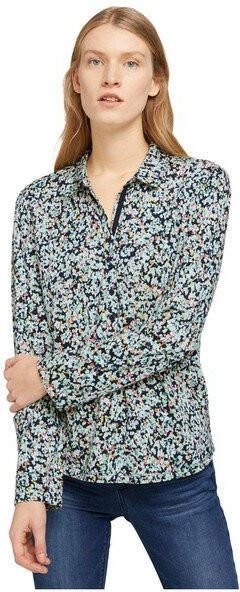Tom Tailor gebloemde top donkerblauw/lichtgroen/rood
