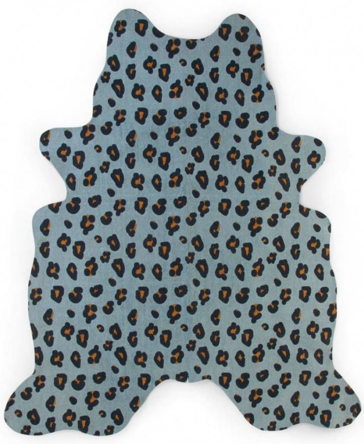 Childhome Kindertapijt 145x160 cm luipaardprint blauw