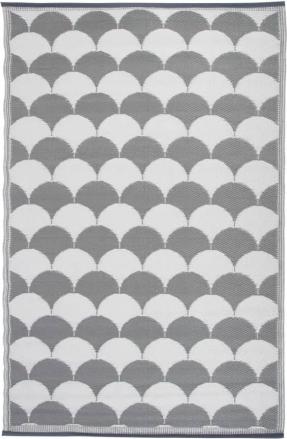 Esschert Design Buitenkleed 180x121 cm grijs en wit OC24