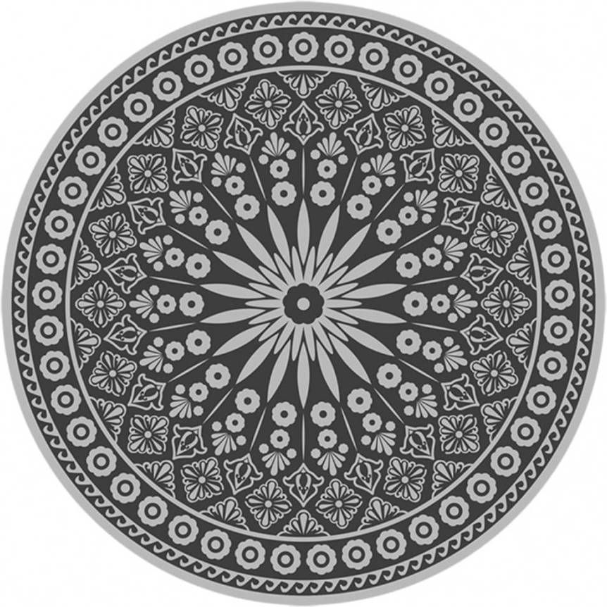 Esschert Design Tuintapijt Grijs Rond Ø170cm