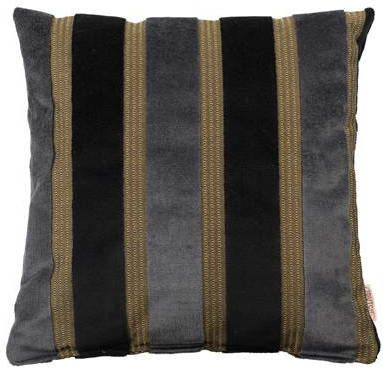 Dutchbone sierkussen Scott zwart/grijs (45x45 cm)