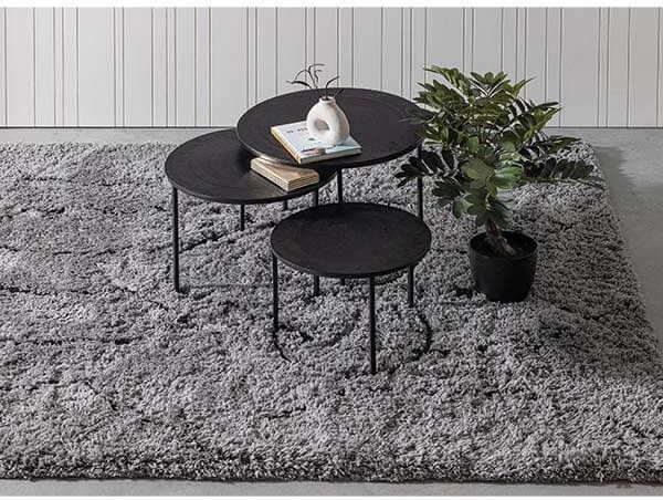 WOOOD Vloerkleed Nové lichtgrijs/zwart 200x300 cm