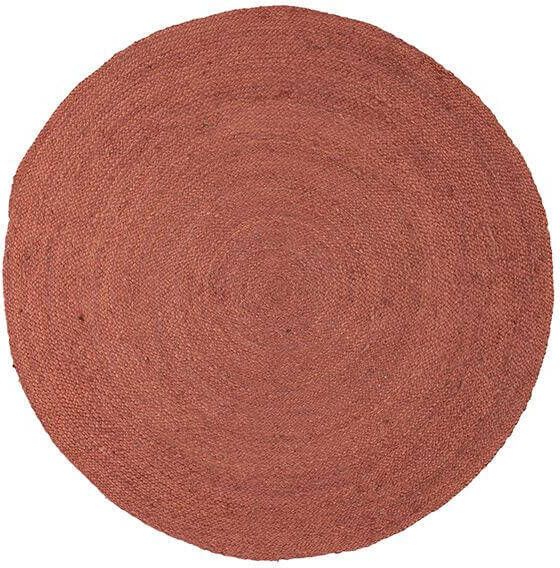 WOOOD Rond Vloerkleed 'Ross' 150cm, kleur Brick Red
