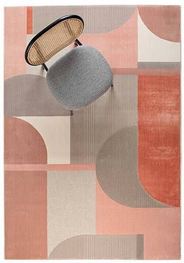 Zuiver Vloerkleed Hilton grijs/roze 160x230 cm
